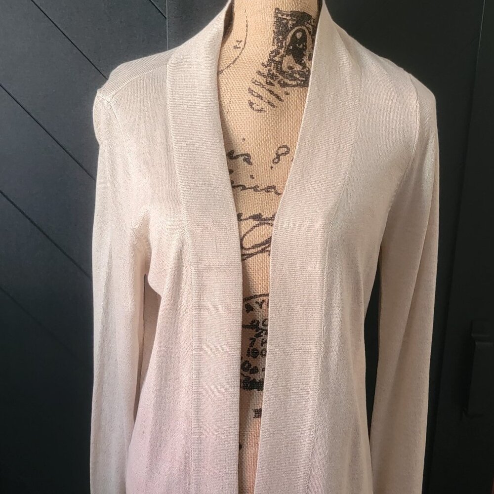 NWT Cardigan sweater, size L, shimmery tan